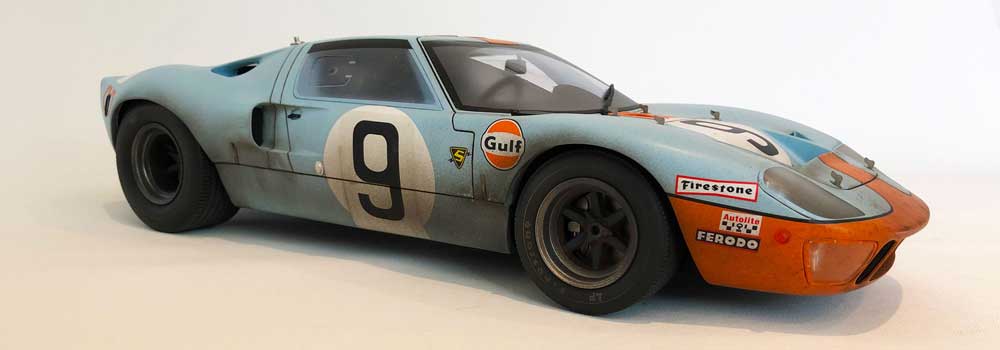 ford gt-40 model le mans weathering