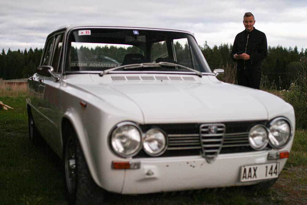 Niklas Wolkert and his Alfa Romeo 1300 giulia ti