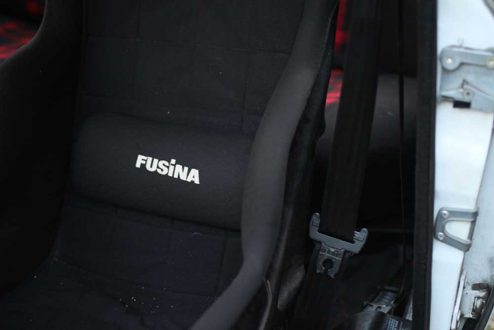 a fusina bucket seat in a alfa romeo