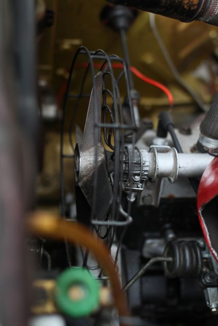 engine fan in the to stroke engine in a saab 96