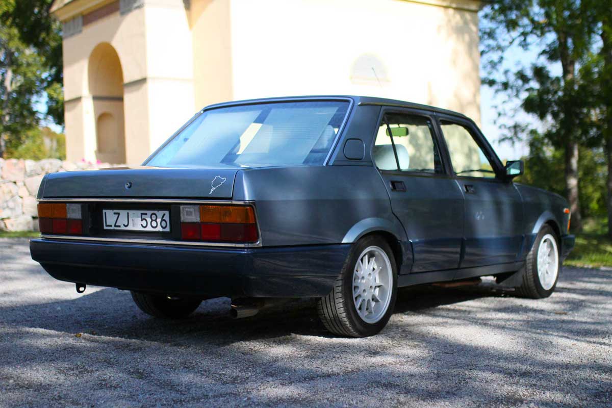 the right side of the fiat argenta with a nurburgerring sticker