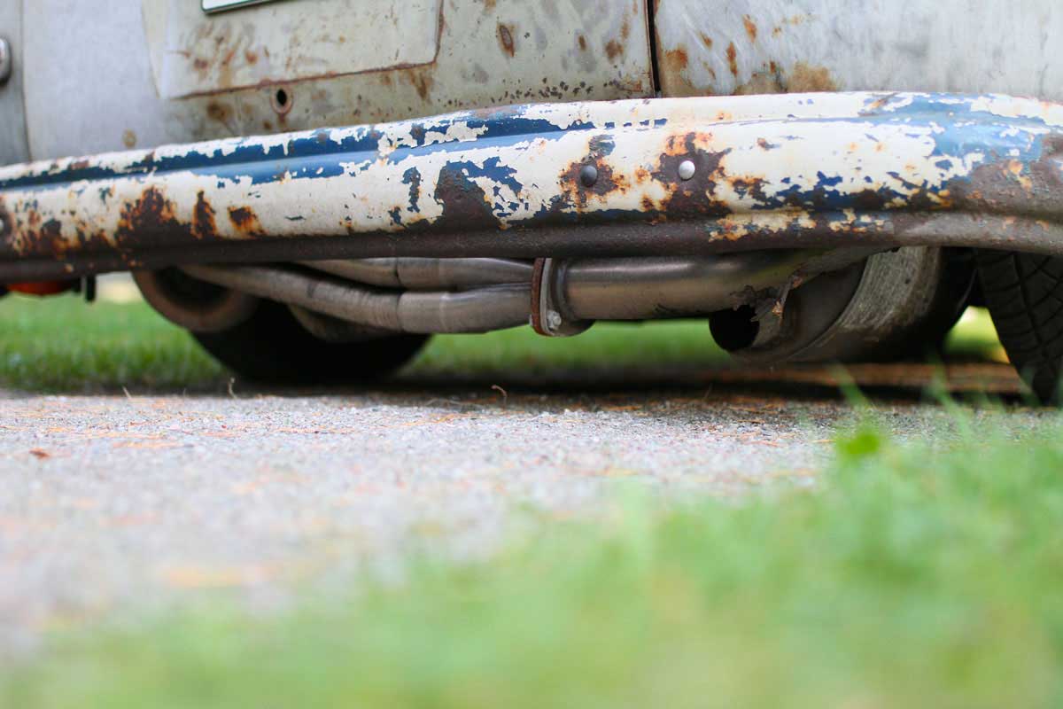 the exhaust pipes on the kleinbus