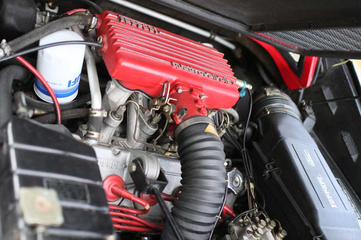 the engine in the Ferrari 308 GTB QV 1984