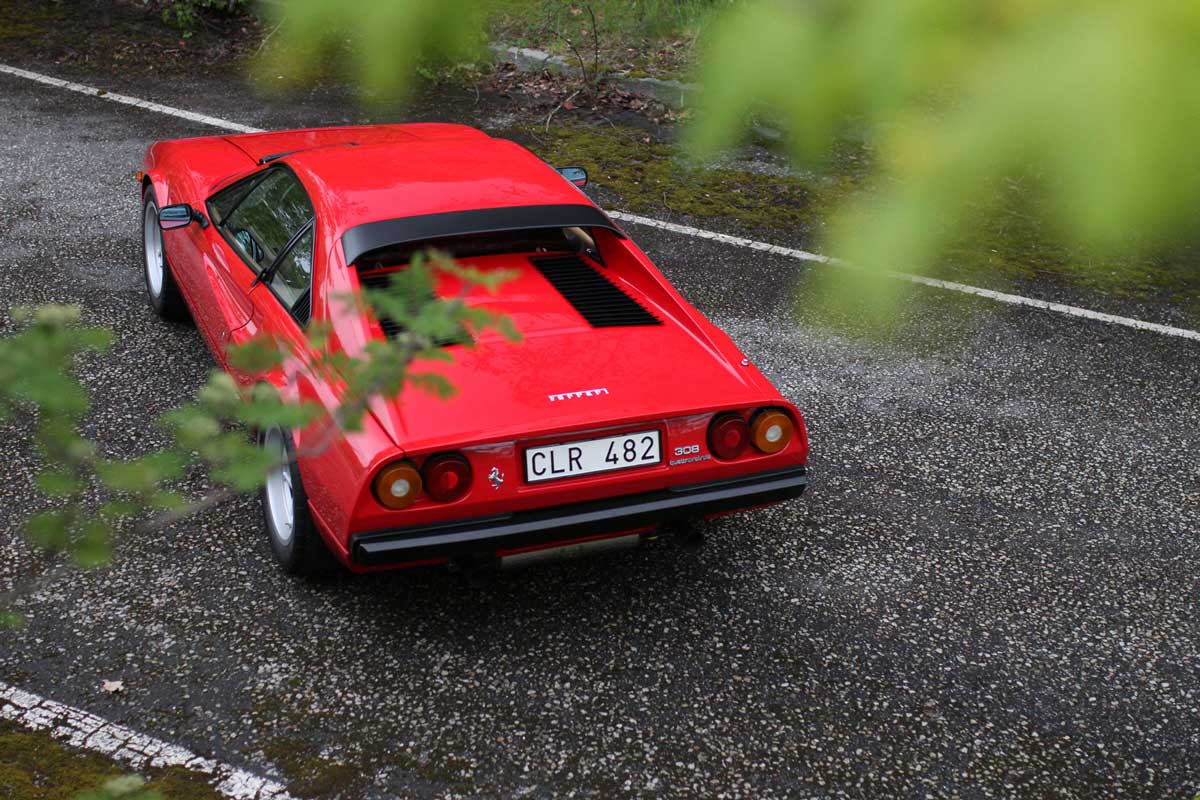 from behind Ferrari 308 GTB QV 1984