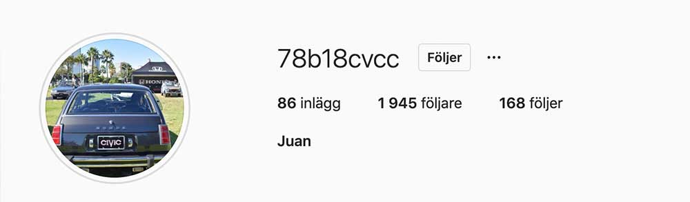 Juan Honda Sleeper civic cvcc 1978 instagram