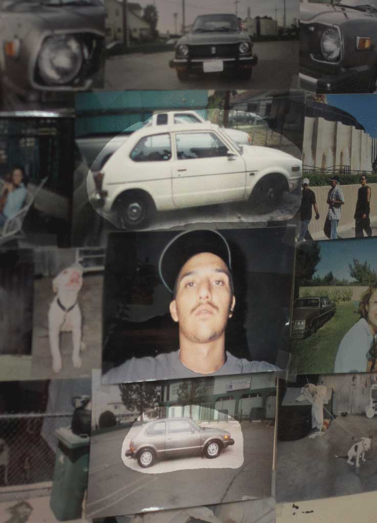 Juan and his original white honda civic from 1978 
