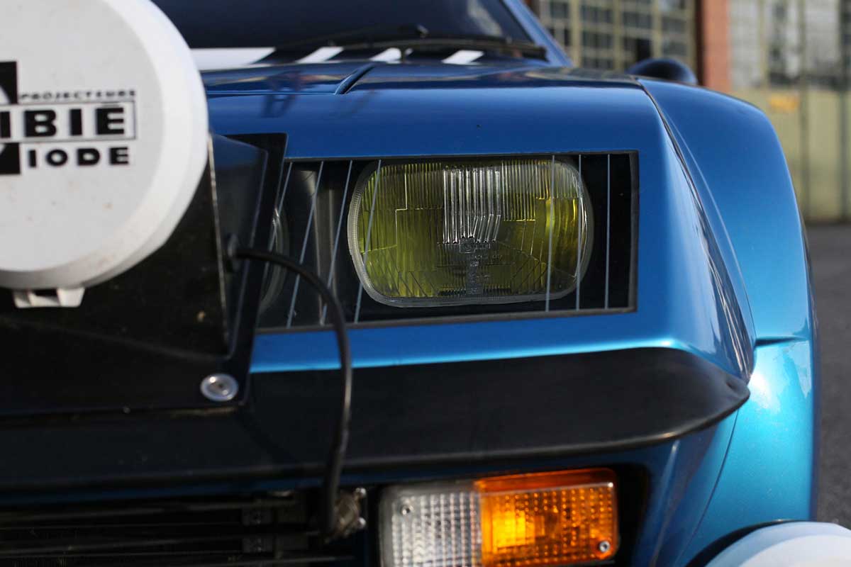 yellow headlight of a a310 alpine