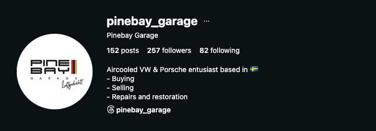 Pinbay garage instagram