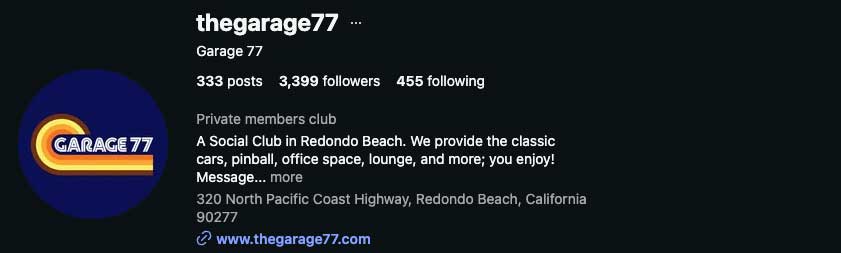 garage 77 - instagram 