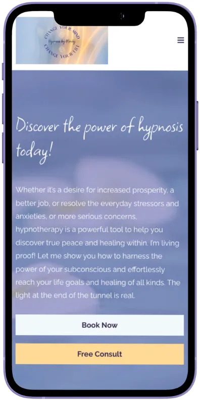 Hypnosis by Mindy Mobile Mockup