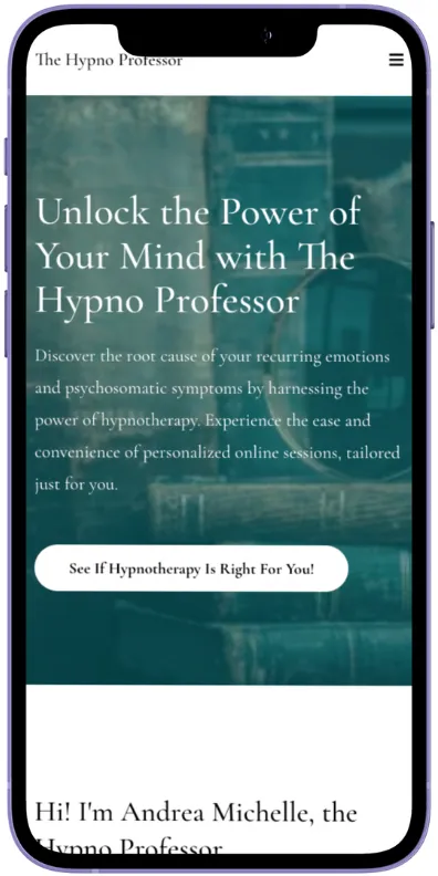 The Hypno Professor Mobile Mockup