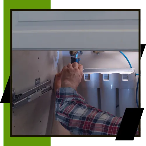 Family using clean filtered water at a kitchen sink in Concord, CA 