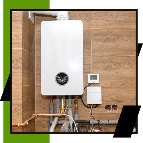 Technician checking a home water heater in Walnut Creek, CA