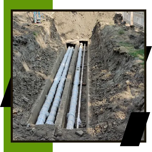 Team preparing a home sewer line replacement in Walnut Creek, CA 