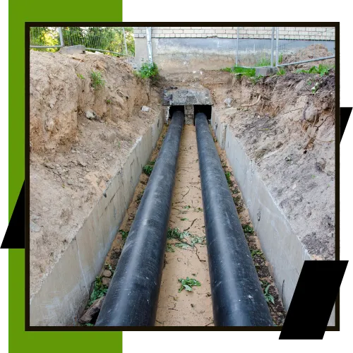 Damaged sewer pipe found during sewer line replacement in Concord, CA 