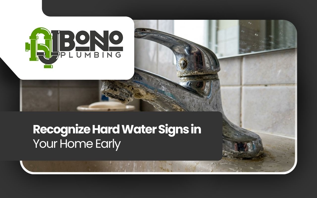 mineral buildup on faucets showing hard water signs in your home