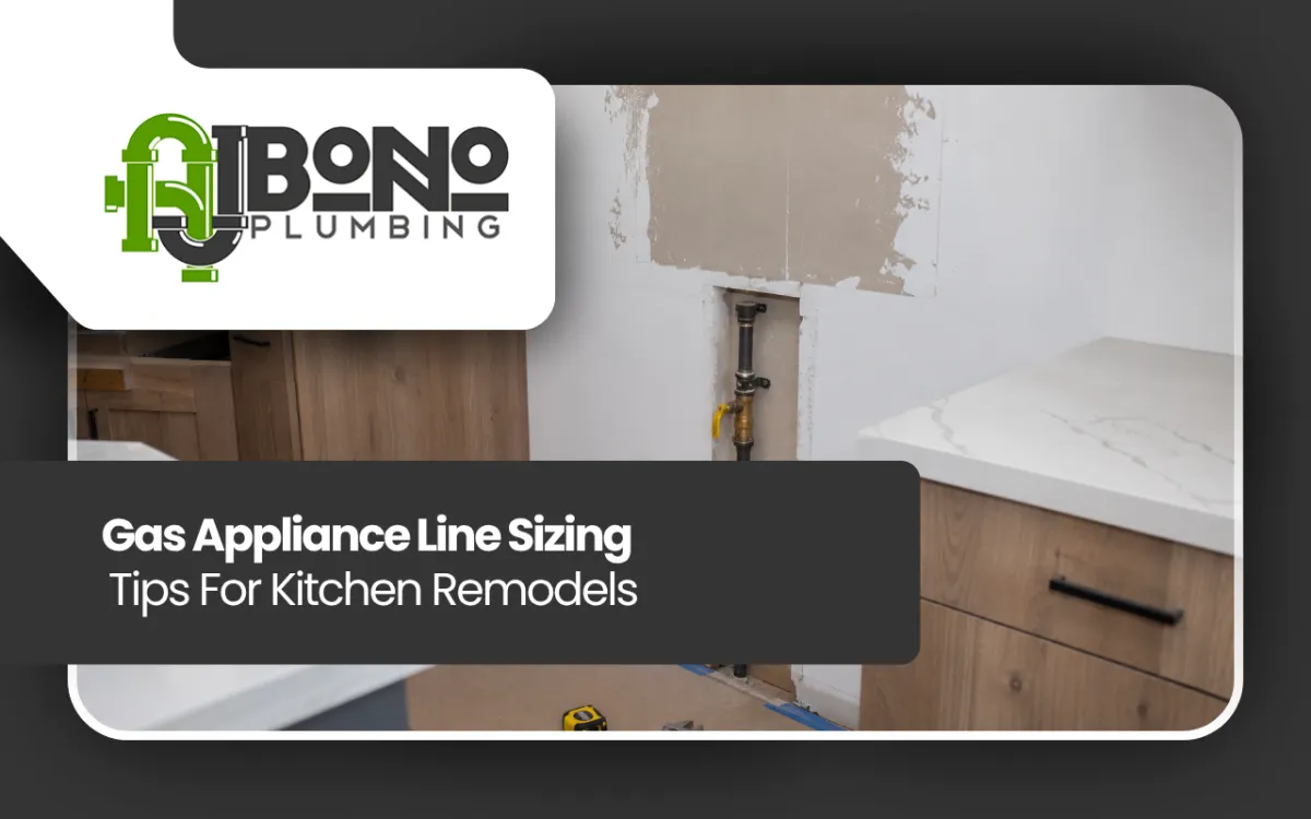 Gas appliance line sizing for a safe kitchen remodel