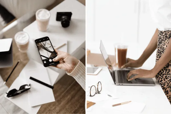 Studio portrair of two men in white clothes.
