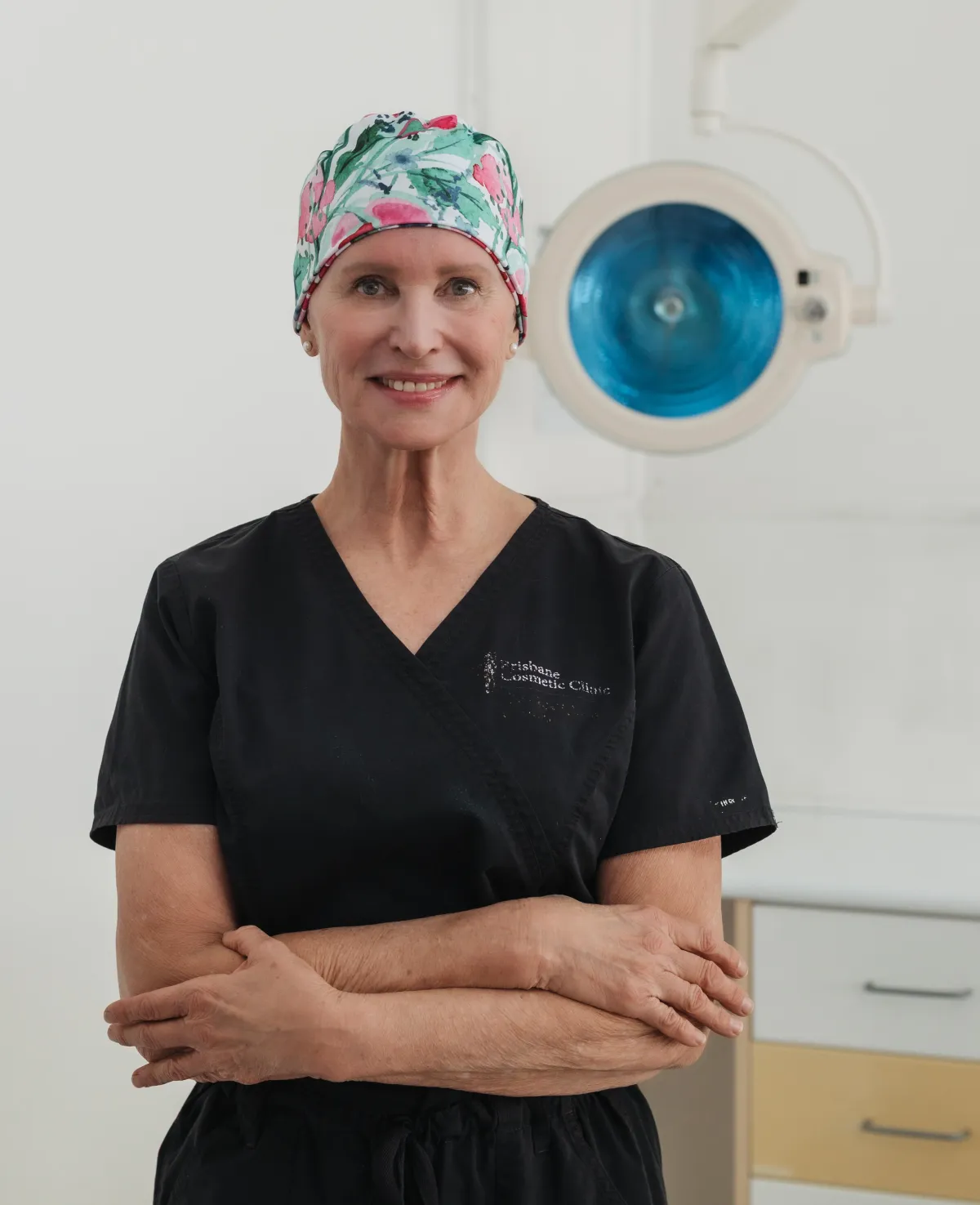 Dr Georgina Konrat in scrubs in operating room