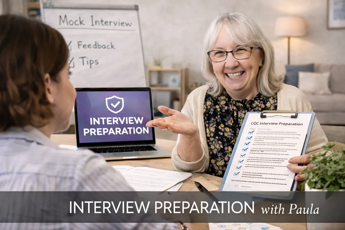 CQC interview preparation and mock interview coaching for care home managers by Achievable Care Quality Community