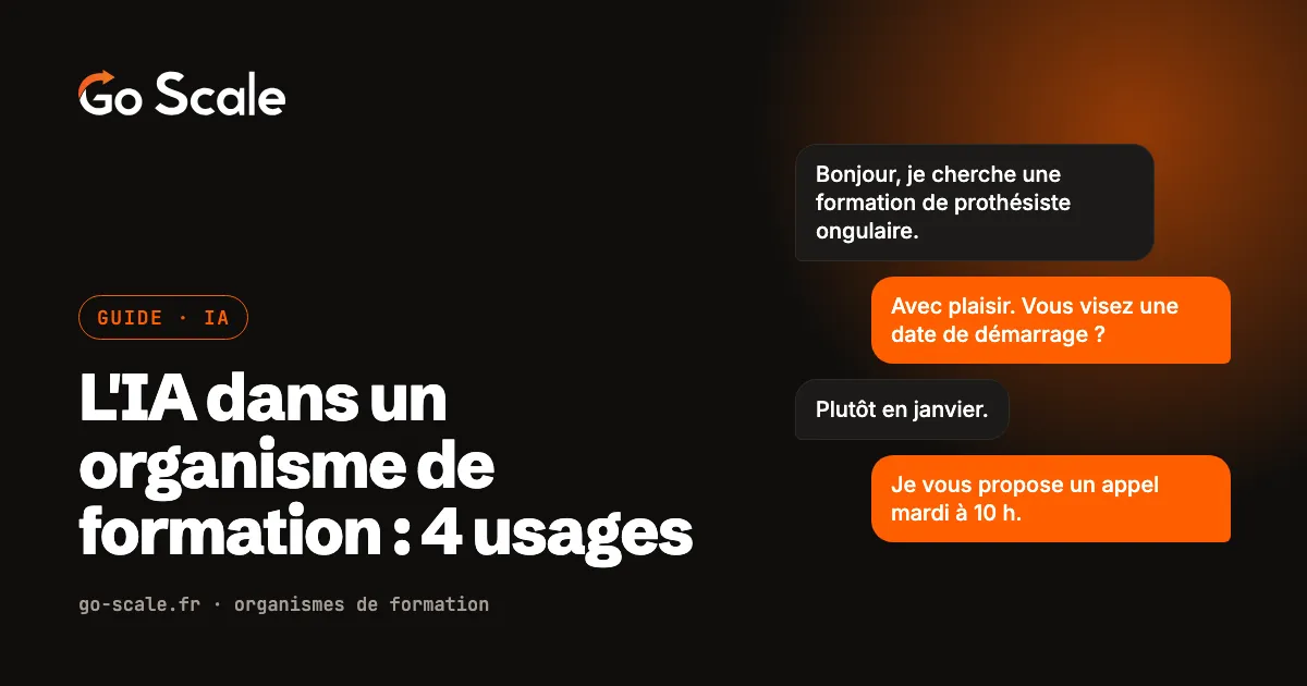 Guide Go Scale : l'IA dans un organisme de formation, 4 usages