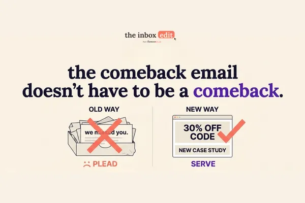 the comeback email doesn't have to be a comeback