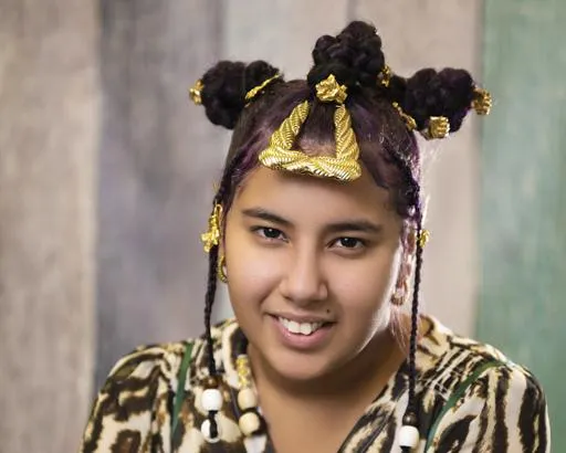 woman in blue sleeveless top near sitting woman