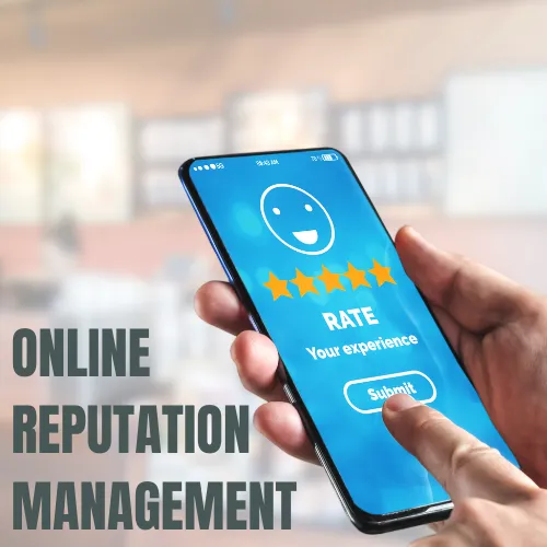 image of smartphone on review website