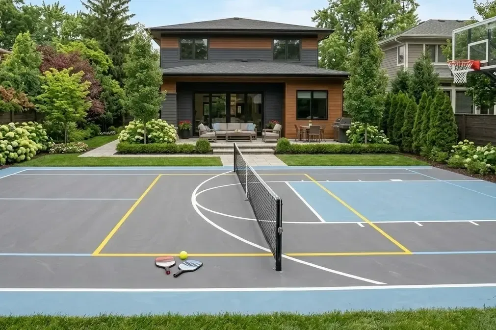sample image for pickleball court in backyard