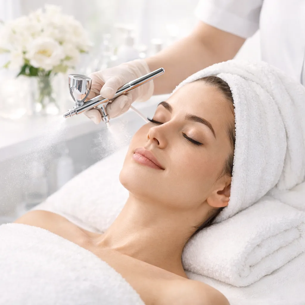 Calm, minimal treatment room at LuxeSkin Studio