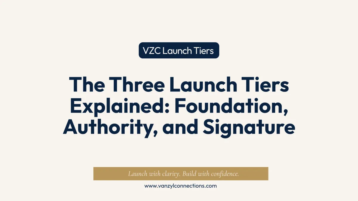 The Three Launch Tiers Explained: Foundation, Authority, and Signature