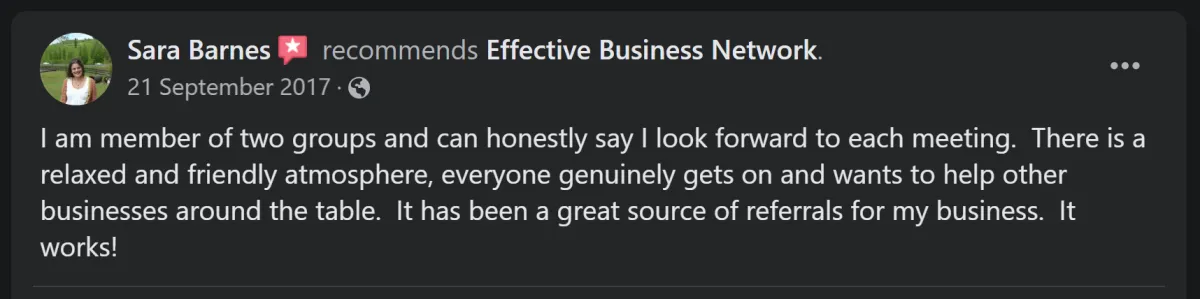 Effective Business Network Reviews