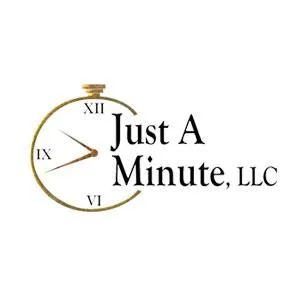 Just A Minute LLC logo clock