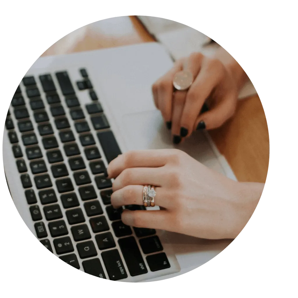 A woman ordering a deeds transfer from Just a Minute LLC