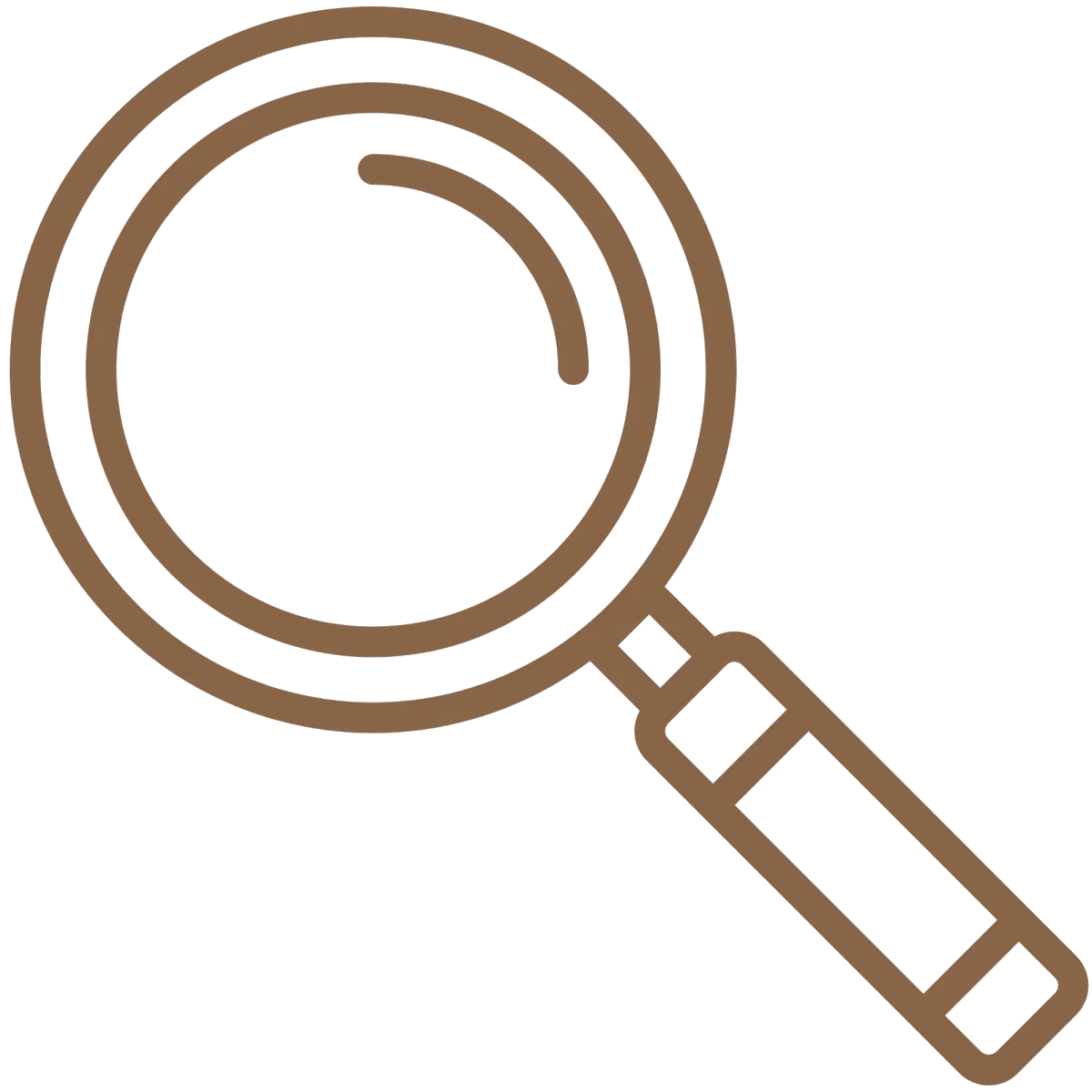 magnifying glass appraisal icon