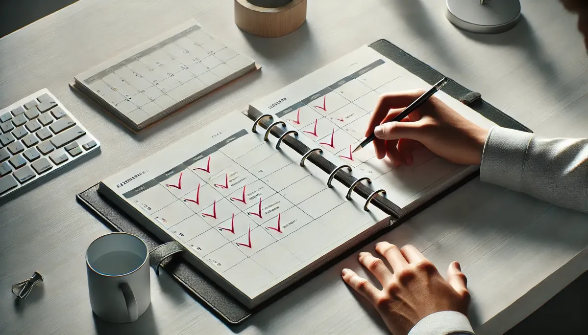 a woman sitting at a desk with a laptop computer