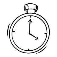 Image is a grey sketch of a stop watch
