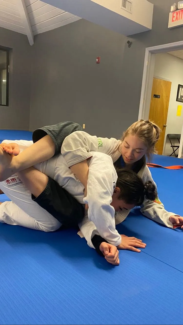 two female students training in the go