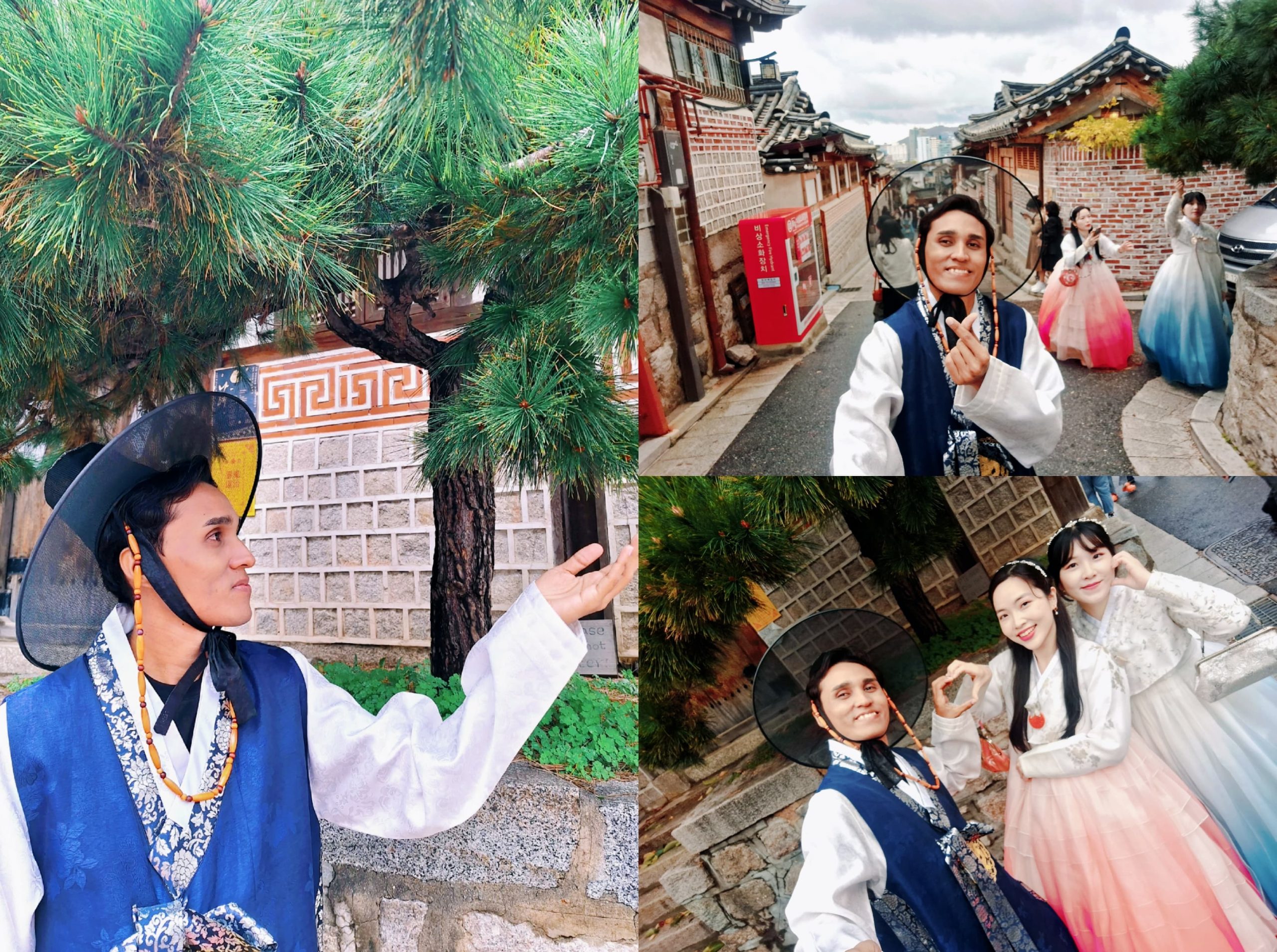 Un viaje en el tiempo: Explorando Bukchon Hanok Village en hanbok