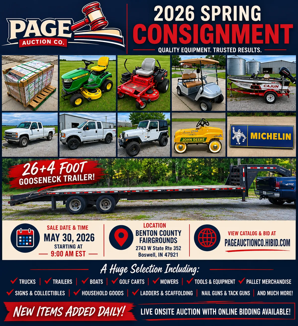 Farm and equipment auction image