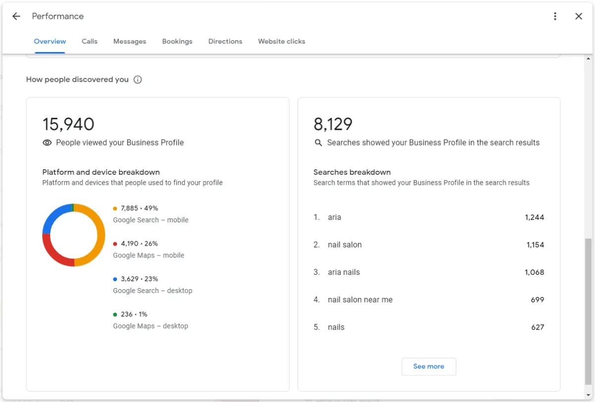 Aria Nails LLC - google results