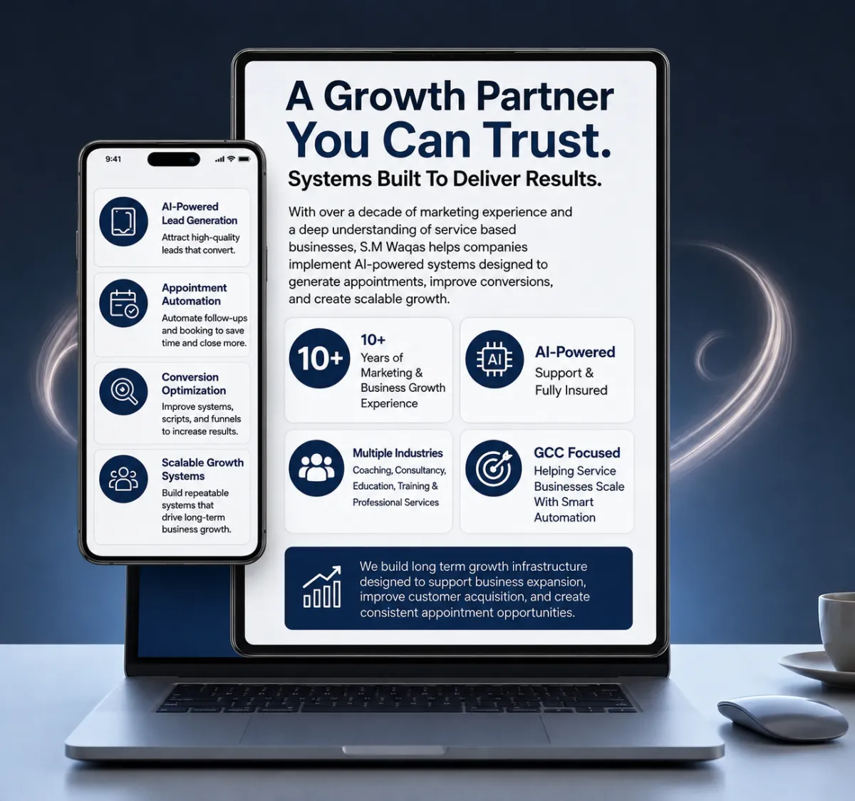 "Trusted growth partner with AI-powered business growth systems."
