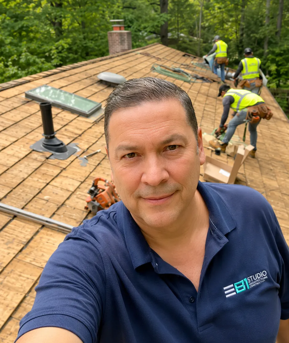 Professional roofing crew in action installing premium materials
