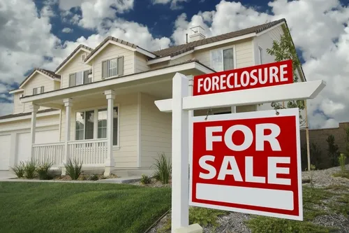 Exterior of North Texas residential property facing foreclosure proceedings