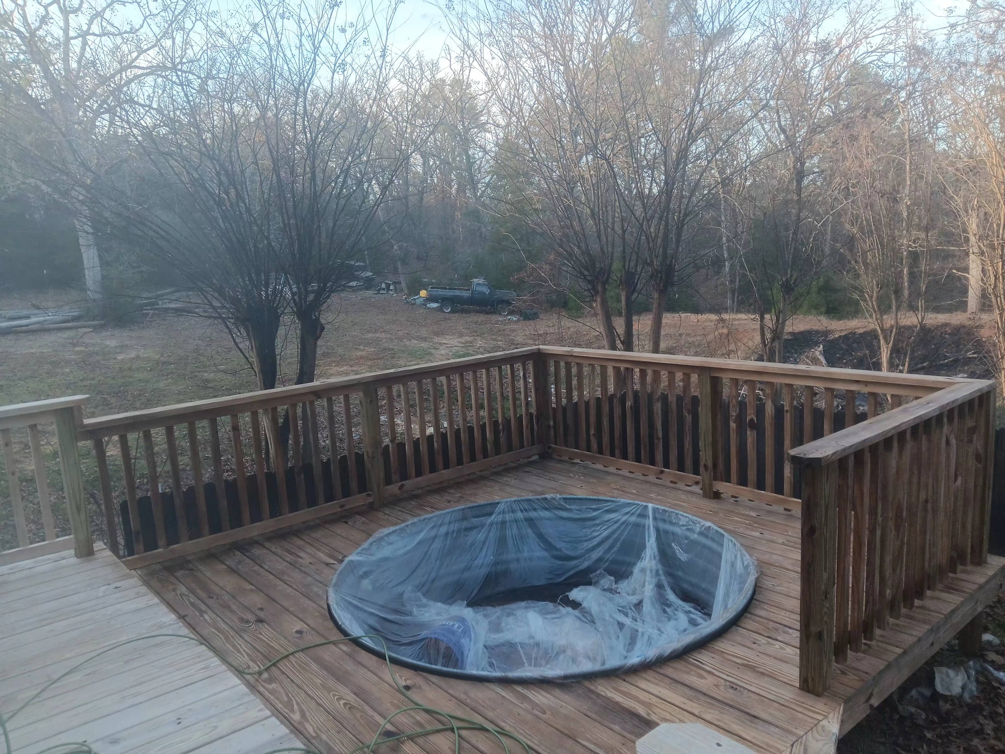 Outdoor living deck and patio by Dines Construction