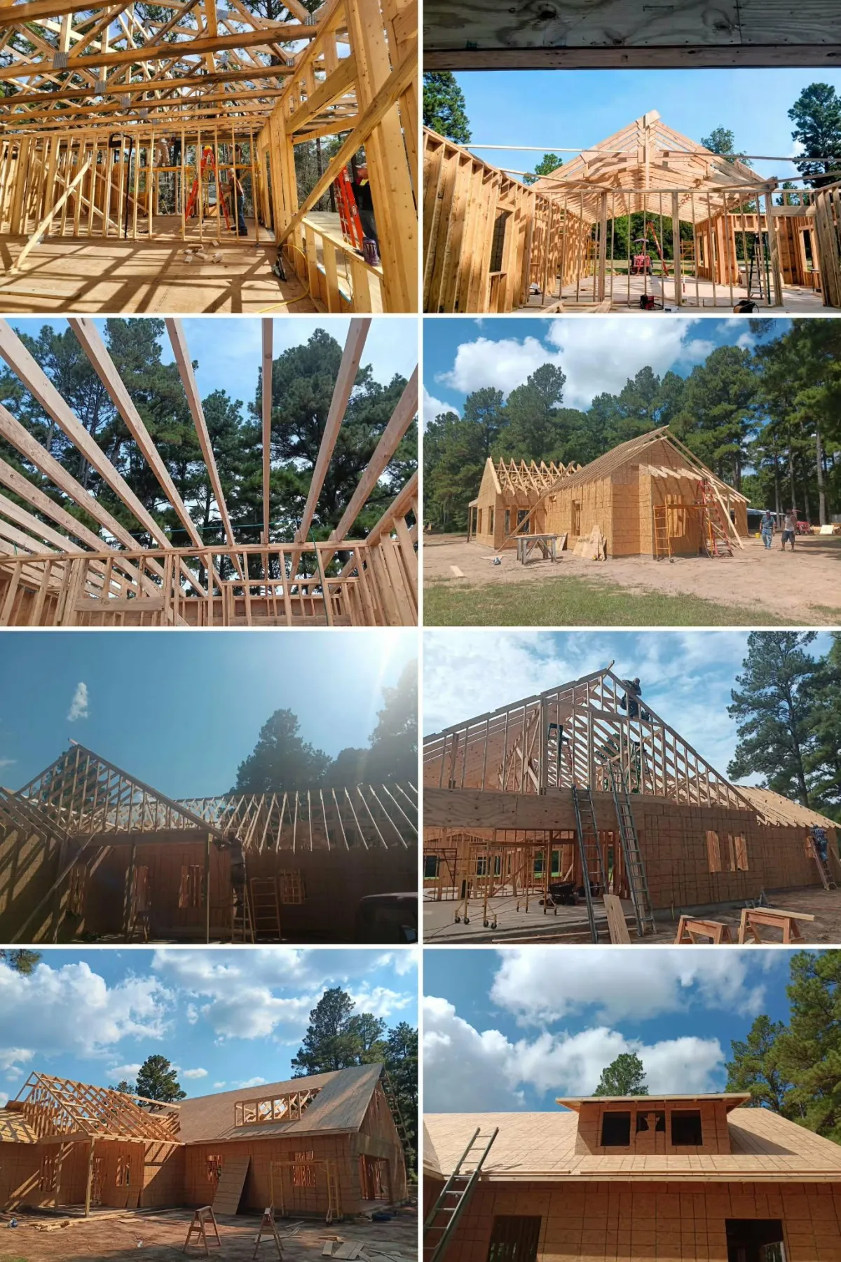 Modern farmhouse new build exterior by Dines Construction