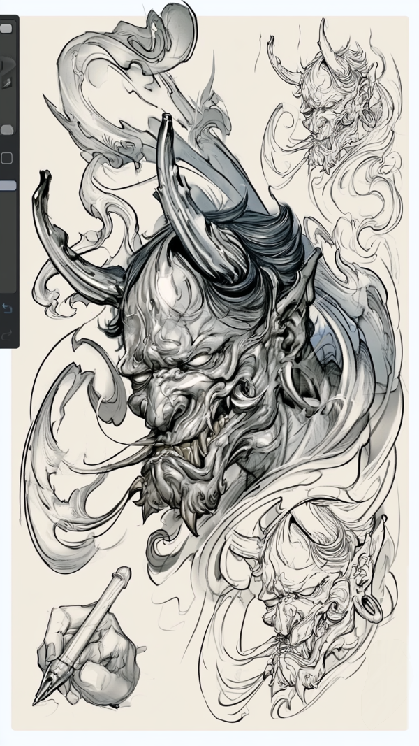 Demon Sketch WannaDos for Tattoos