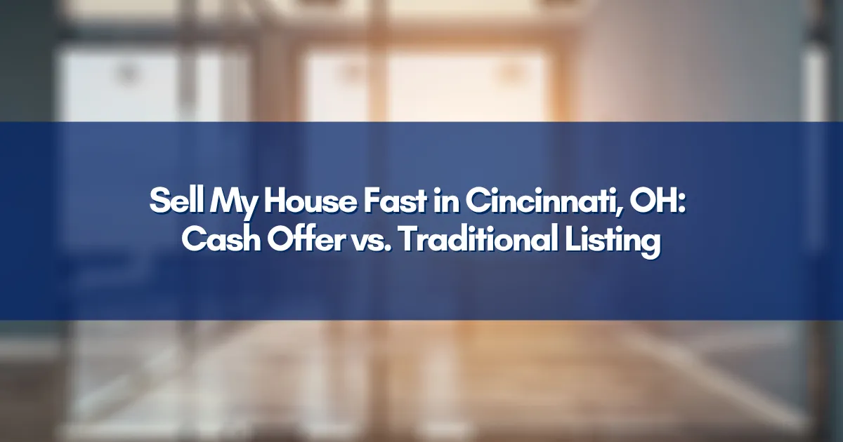 A comparison graphic showing cash offers versus traditional real estate listing