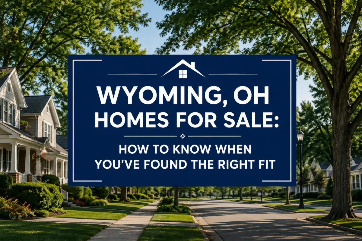 Wyoming OH homes for sale and finding the right home