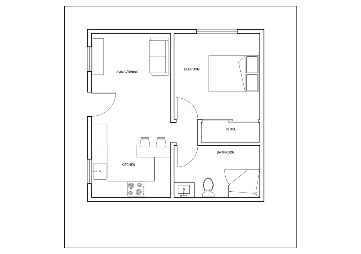 Los Angeles 464 original floor plan